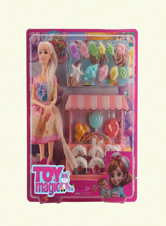 ToyMagic Candy World Playset with Doll | Fun Pretend Candy Shop & Colorful Candies | Interactive Role-Play Toy for Imaginative Play | Birthday Gift for Kids Age 3+ | Sweet Adventures Await! - Image 3